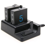 GoPro HERO7 Black /6 /5 (AHDBT-501)용 듀얼 배터리 충전기 + 리모컨 충전기 USB 케이블 포함, 배터리 미포함, 배터리+리모컨 충전기