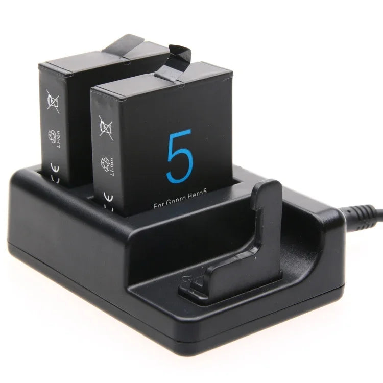GoPro HERO7 Black /6 /5 (AHDBT-501)용 듀얼 배터리 충전기 + 리모컨 충전기 USB 케이블 포함, 배터리 미포함, 배터리+리모컨 충전기