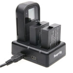 GoPro HERO7 Black /6 /5 (AHDBT-501)용 듀얼 배터리 충전기 + 리모컨 충전기 USB 케이블 포함, 배터리 미포함, 배터리+리모컨 충전기