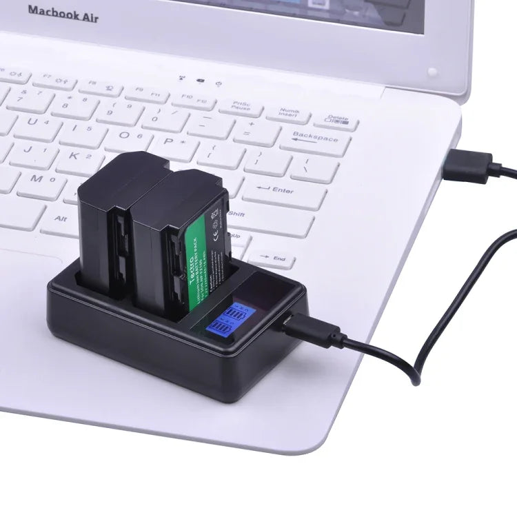 소니 NP-FZ100 배터리용 USB 포트가 있는 듀얼 채널 디지털 LCD 디스플레이 배터리 충전기, 소니 A9 (ILCE-9) 호환, 듀얼 NP-FZ100 배터리