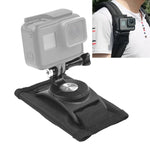 360도 회전 퀵 릴리즈 스트랩 마운트 숄더 백팩 마운트 GoPro, Insta360, DJI 및 기타 액션 카메라용