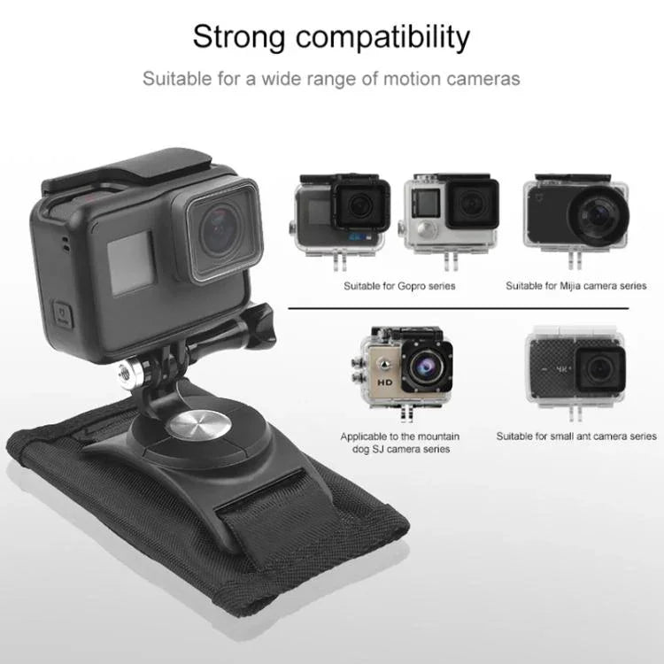 360도 회전 퀵 릴리즈 스트랩 마운트 숄더 백팩 마운트 GoPro, Insta360, DJI 및 기타 액션 카메라용