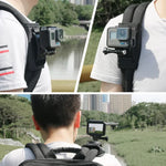 360도 회전 퀵 릴리즈 스트랩 마운트 숄더 백팩 마운트 GoPro, Insta360, DJI 및 기타 액션 카메라용