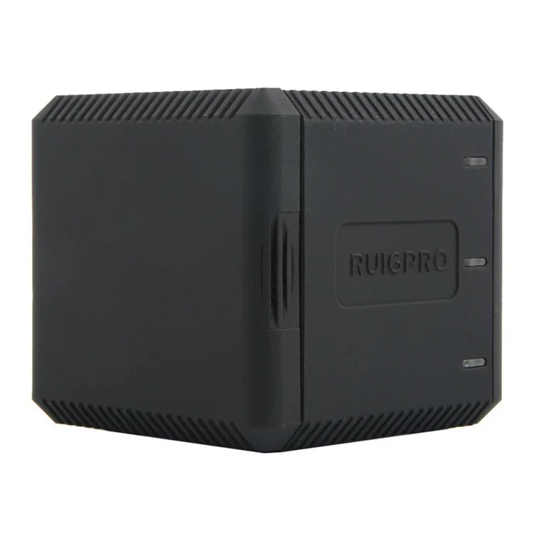 GoPro HERO6/5용 RUIGPRO USB 트리플 배터리 하우징 충전기 박스 USB 케이블 & LED 표시등 포함