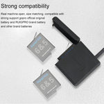 GoPro HERO6/5용 RUIGPRO USB 트리플 배터리 하우징 충전기 박스 USB 케이블 & LED 표시등 포함