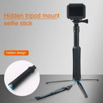 휴대용 접이식 삼각대 홀더 셀피 모노포드 스틱 GoPro, Insta360, DJI 및 기타 액션 카메라용, 길이: 23.5-81cm, RUIGPRO