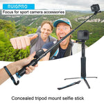 휴대용 접이식 삼각대 홀더 셀피 모노포드 스틱 GoPro, Insta360, DJI 및 기타 액션 카메라용, 길이: 23.5-81cm, RUIGPRO