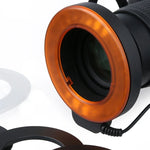 매크로 렌즈용 48 LED 조명 & 6개 어댑터 링(49mm/52mm/55mm/58mm/62mm/67mm) 원형 LED 플래시 라이트