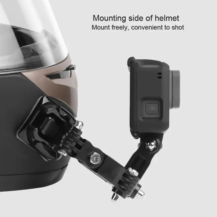 자전거 헬멧 접착 다관절 암 고정 마운트 세트 J-후크 버클 마운트 및 나사 포함 GoPro, Insta360, DJI 및 기타 액션 카메라용, 자전거 헬멧 키트