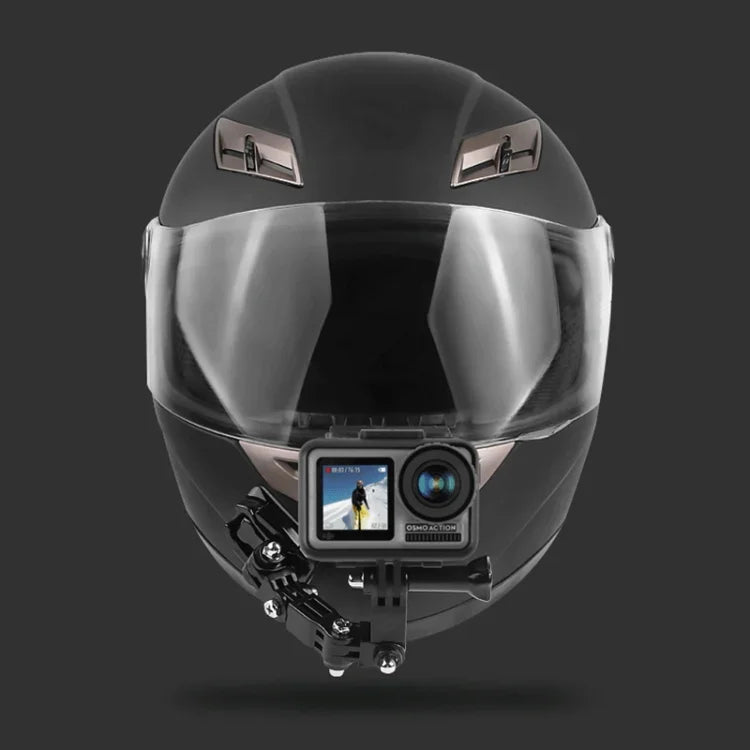자전거 헬멧 접착 다관절 암 고정 마운트 세트 J-후크 버클 마운트 및 나사 포함 GoPro, Insta360, DJI 및 기타 액션 카메라용, 자전거 헬멧 키트