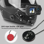 자전거 헬멧 접착 다관절 암 고정 마운트 세트 J-후크 버클 마운트 및 나사 포함 GoPro, Insta360, DJI 및 기타 액션 카메라용, 자전거 헬멧 키트