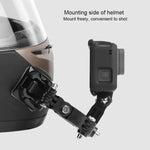 자전거 헬멧 접착 다관절 암 고정 마운트 세트 J-후크 버클 마운트 & 어댑터 & 나사 포함 GoPro, Insta360, DJI 및 기타 액션 카메라용, 자전거 헬멧 키트 어댑터 포함