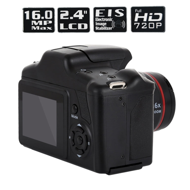 1.3 메가픽셀 HD DV DSLR 카메라, 2.4인치 LCD, 풀 HD 720P 녹화, EIS, 720P