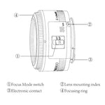 니콘 DSLR 카메라용 YONGNUO YN35MM F2N 1:2 AF/MF 광각 고정/프라임 자동 초점 렌즈, YN35MM F2N