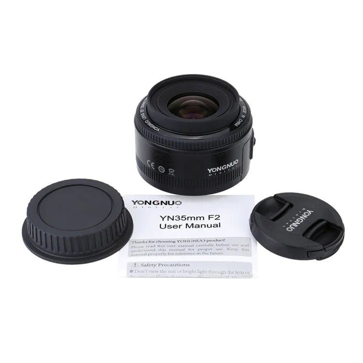 니콘 DSLR 카메라용 YONGNUO YN35MM F2N 1:2 AF/MF 광각 고정/프라임 자동 초점 렌즈, YN35MM F2N