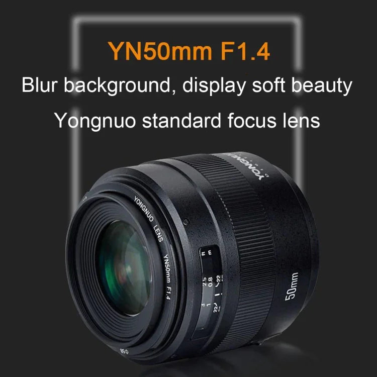 캐논용 YONGNUO YN50MM F1.4C F1.4 대구경 자동 초점 렌즈, N50MM F1.4C