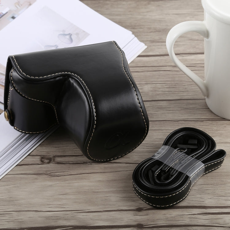 Sony A5100용 스트랩 포함 풀 바디 카메라 PU 가죽 케이스 가방, Sony A5100용
