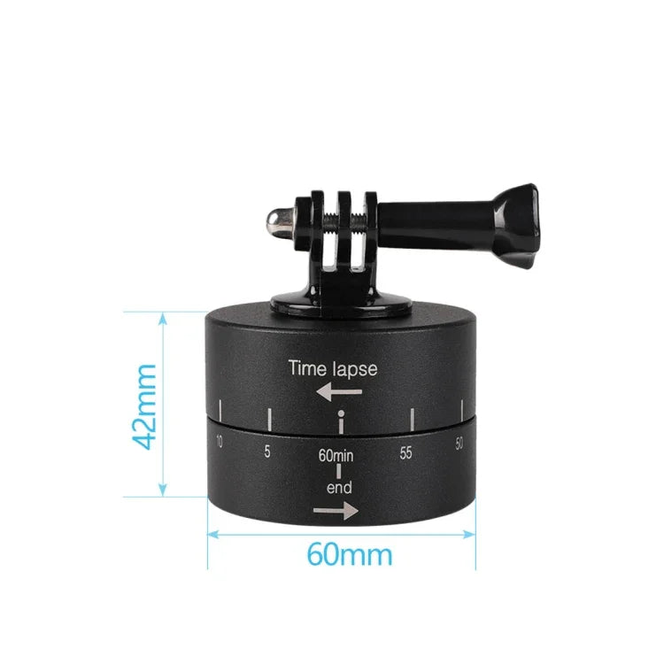 GoPro용 360도 자동 회전 60분 타임랩스 안정화 삼각대 헤드 어댑터, 60분