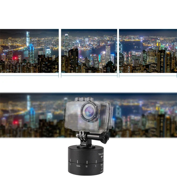 GoPro용 360도 자동 회전 60분 타임랩스 안정화 삼각대 헤드 어댑터, 60분