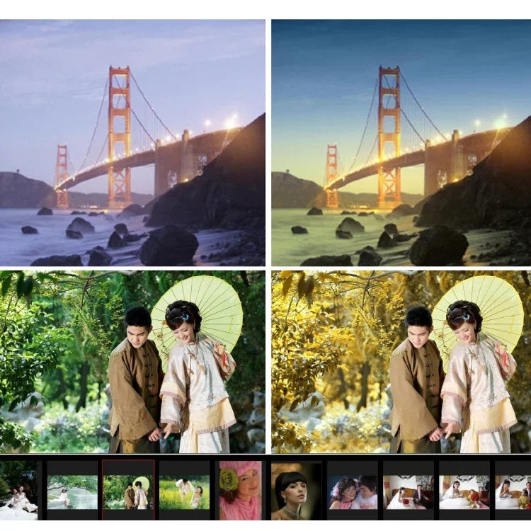JUNESTAR 7 in 1 프로페셔널 37mm 렌즈 필터(CPL + UV + ND4 + 빨강 + 노랑 + FLD / 보라) 및 GoPro HERO4 / 3+ / 3 스포츠 액션 카메라용 렌즈 보호 캡, 7 in 1