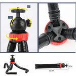 MZ305 미니 문어 유연한 삼각대 홀더 볼 헤드 포함 SLR 카메라용, GoPro HERO10 Black / HERO9 Black / HERO8 Black /7 /6 /5 /5 세션 /4 세션 /4 /3+ /3 /2 /1, DJI Osmo Action, Xiaoyi 및 기타 액션 카메라, 휴대폰, 크기:30cmx5cm, MZ305