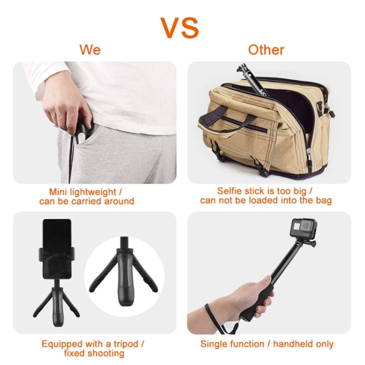 GP446 고프로, Insta360, DJI 및 기타 액션 카메라용 다기능 미니 고정 삼각대, GP446 (검정), GP446 (회색), GP446 (파랑), GP446 (빨강)