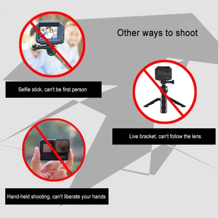 GP458 고프로, Insta360, DJI 및 기타 액션 카메라용 카메라 목 고정 촬영 브래킷