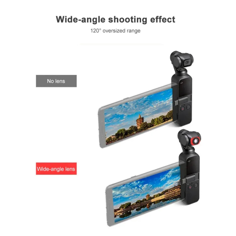 JSR 5 in 1 CR Super Wide Angle Lens 12.5X Macro Lens + CPL Lens + Star + ND16 Lens Filter Set for DJI OSMO Pocket, Macro Lens+CPL+ Star+ND16+CR
