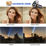 1280x720P HD 16배 디지털 줌 16.0 MP 디지털 비디오 카메라 레코더, 2.0인치 LCD 스크린