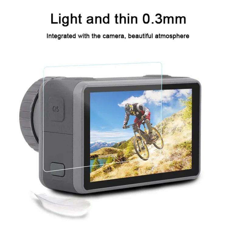 DJI Osmo Action용 3-in-1 렌즈 전면 및 후면 LCD 디스플레이 HD 보호 필름, DJI Osmo Action용