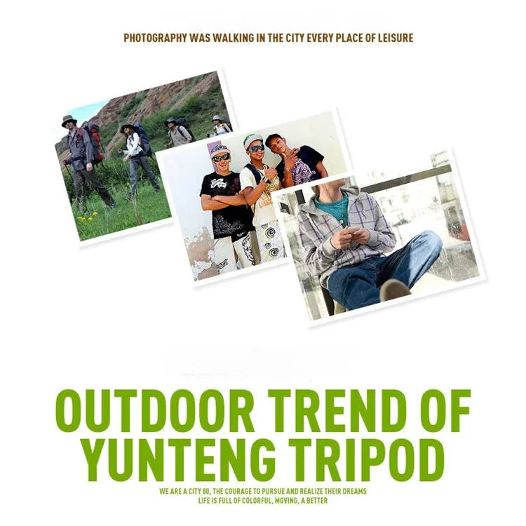 YUNTENG VCT-5208RM 알루미늄 마그네슘 합금 다리 삼각대 마운트, 블루투스 리모컨 & 삼각대 헤드 & 휴대폰 클램프 포함, SLR 카메라 및 스마트폰용, 높이: 125cm, VCT-5208