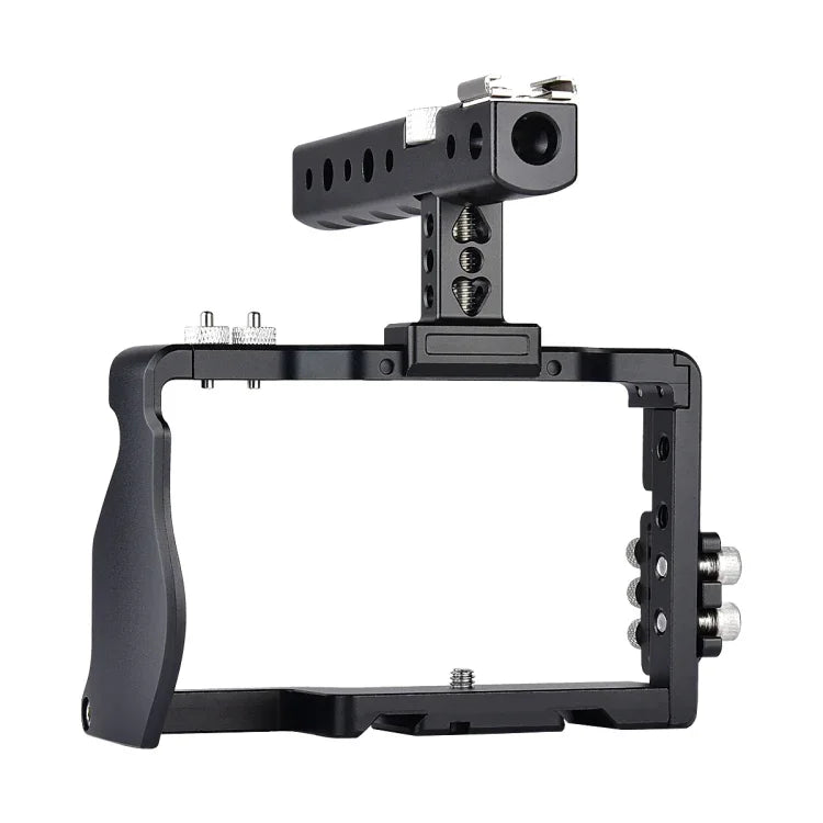 Sony A6000 / A6300 / A6500 / A6400용 YELANGU C6 카메라 비디오 케이지 핸들 안정기, 핸들 안정기