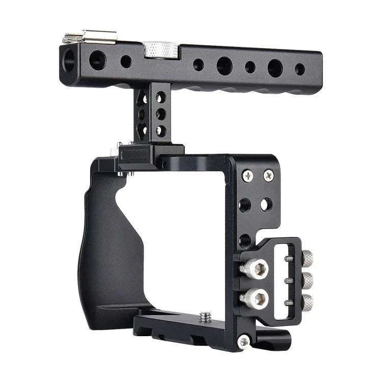 Sony A6000 / A6300 / A6500 / A6400용 YELANGU C6 카메라 비디오 케이지 핸들 안정기, 핸들 안정기