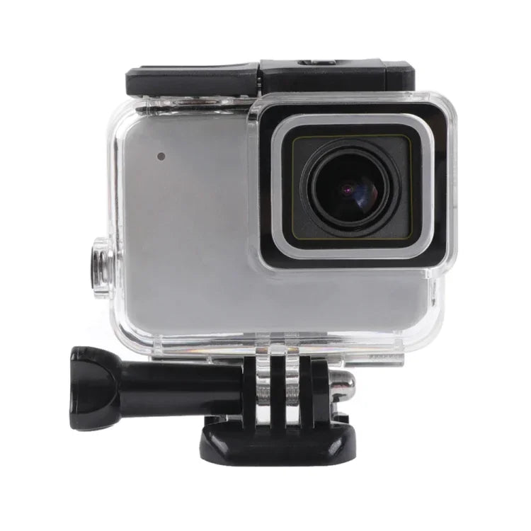 GoPro HERO7 화이트 /실버 스켈레톤 하우징 측면 홀 보호 케이스 버클 기본 마운트 및 나사 포함, 측면 홀