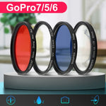RUIGPRO GoPro HERO 7/6/5 전문용 52mm 10배 클로즈업 렌즈 필터 필터 어댑터 링 및 렌즈 캡 포함, 10배 클로즈업 렌즈
