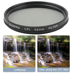 RUIGPRO GoPro HERO 7/6 /5 프로페셔널 52mm CPL 렌즈 필터 필터 어댑터 링 및 렌즈 캡 포함, CPL 렌즈