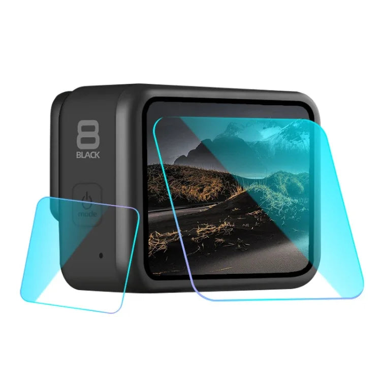 GoPro HERO8 Black용 렌즈 + LCD 디스플레이 강화 유리 필름, GoPro HERO8 Black용