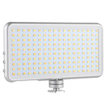 LED011S 포켓 180 LED 전문 브이로깅 사진 및 비디오 스튜디오 조명 OLED 디스플레이 및 콜드 슈 어댑터 마운트 포함, 캐논 / 니콘 DSLR 카메라용, 180 LED