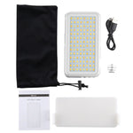 LED-013 포켓 112 LED 전문 브이로깅 사진 및 비디오 스튜디오 조명 OLED 디스플레이 및 콜드 슈 어댑터 마운트 포함, 캐논 / 니콘 DSLR 카메라용, 112 LED
