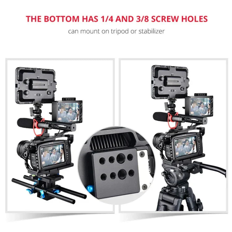 YELANGU C9-A YLG0911A 핸들 비디오 카메라 케이지 스태빌라이저 DJI BMPCC 4K용, C9-A