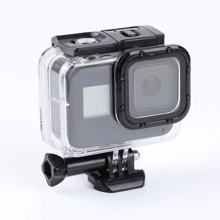 GoPro HERO8 Black용 45m 방수 하우징 보호 케이스, 버클 기본 마운트 및 나사 포함, GoPro HERO8 Black용