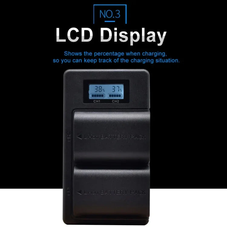 LP-E6 디지털 카메라 SLR 배터리 디지털 LCD 충전기 Canon 시리즈용, LP-E6