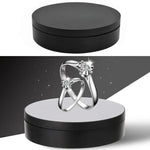 13.8cm USB 충전 스마트 360도 회전 턴테이블 디스플레이 스탠드 비디오 촬영 소품 턴테이블, 최대 하중 3kg