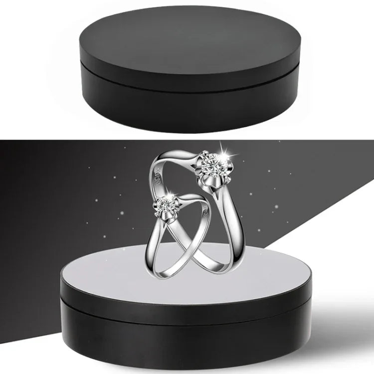 13.8cm USB 충전 스마트 360도 회전 턴테이블 디스플레이 스탠드 비디오 촬영 소품 턴테이블, 최대 하중 3kg