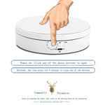 13.8cm USB 충전 스마트 360도 회전 턴테이블 디스플레이 스탠드 비디오 촬영 소품 턴테이블, 최대 하중 3kg