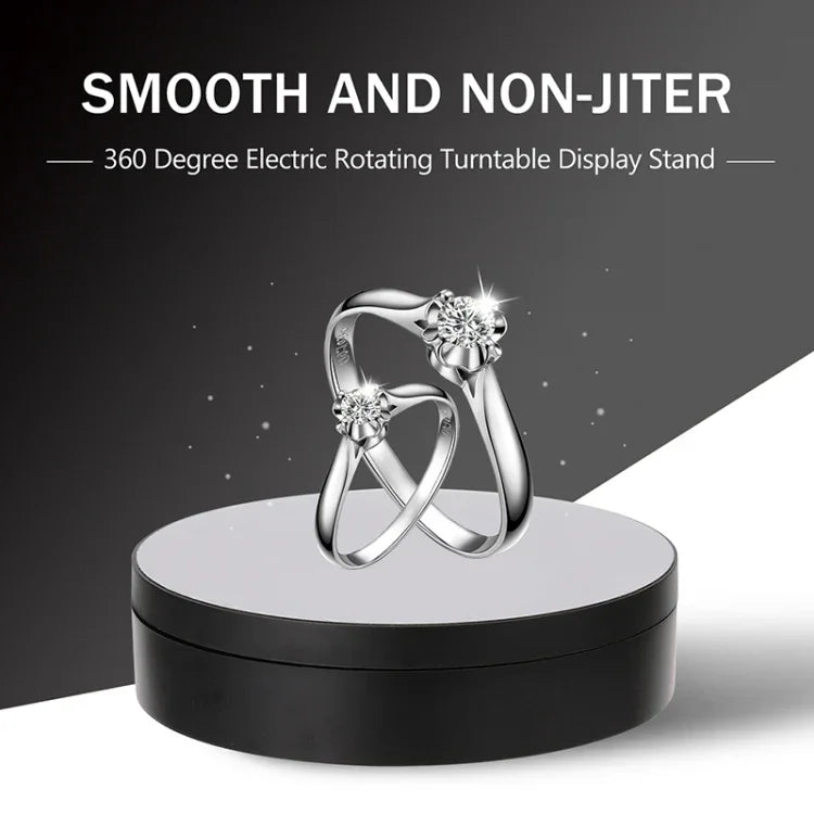 13.8cm USB 충전 스마트 360도 회전 턴테이블 디스플레이 스탠드 비디오 촬영 소품 턴테이블, 최대 하중 3kg