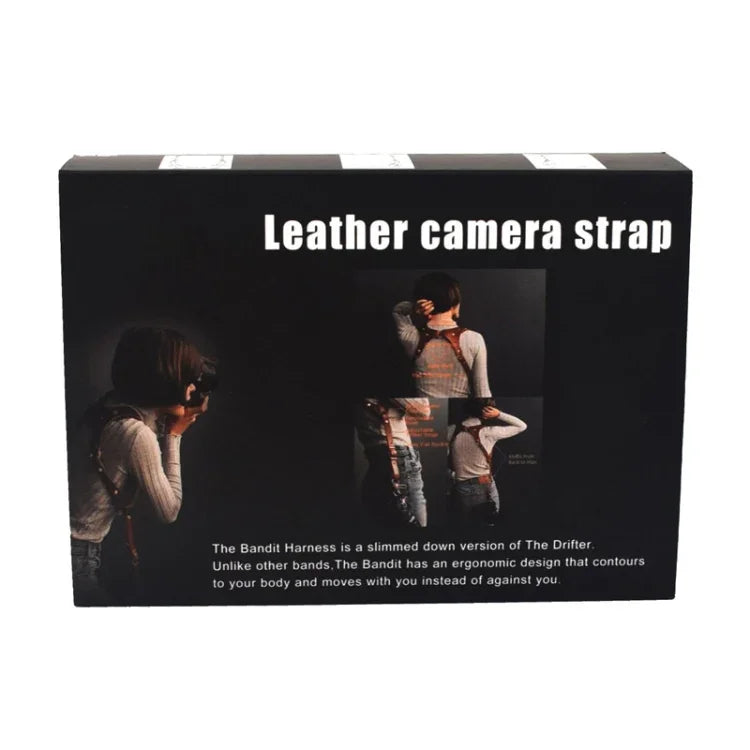 퀵 릴리스 미끄럼 방지 이중 어깨 가죽 하네스 카메라 스트랩 금속 후크 포함 SLR / DSLR 카메라용, 이중 어깨(브라운), 이중 어깨(블랙)