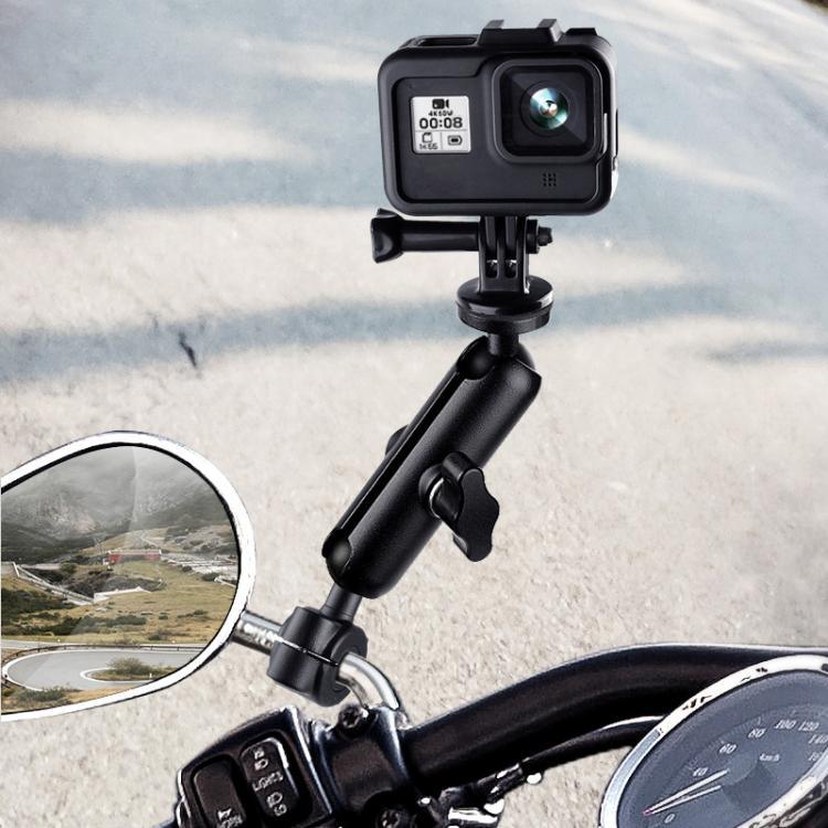 9cm 연결봉 20mm 볼 헤드 오토바이 백미러 고정 마운트 홀더 삼각대 어댑터 및 나사 포함 GoPro, Insta360, DJI 및 기타 액션 카메라용, 9cm 연결봉 홀더