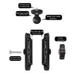 9cm 연결봉 20mm 볼 헤드 오토바이 핸들바 고정 마운트 홀더 삼각대 어댑터 및 나사 포함 GoPro, Insta360, DJI 및 기타 액션 카메라용, 9.5cm 연결봉 홀더
