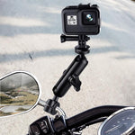 9cm 연결봉 20mm 볼 헤드 오토바이 핸들바 고정 마운트 홀더 삼각대 어댑터 및 나사 포함 GoPro, Insta360, DJI 및 기타 액션 카메라용, 9.5cm 연결봉 홀더